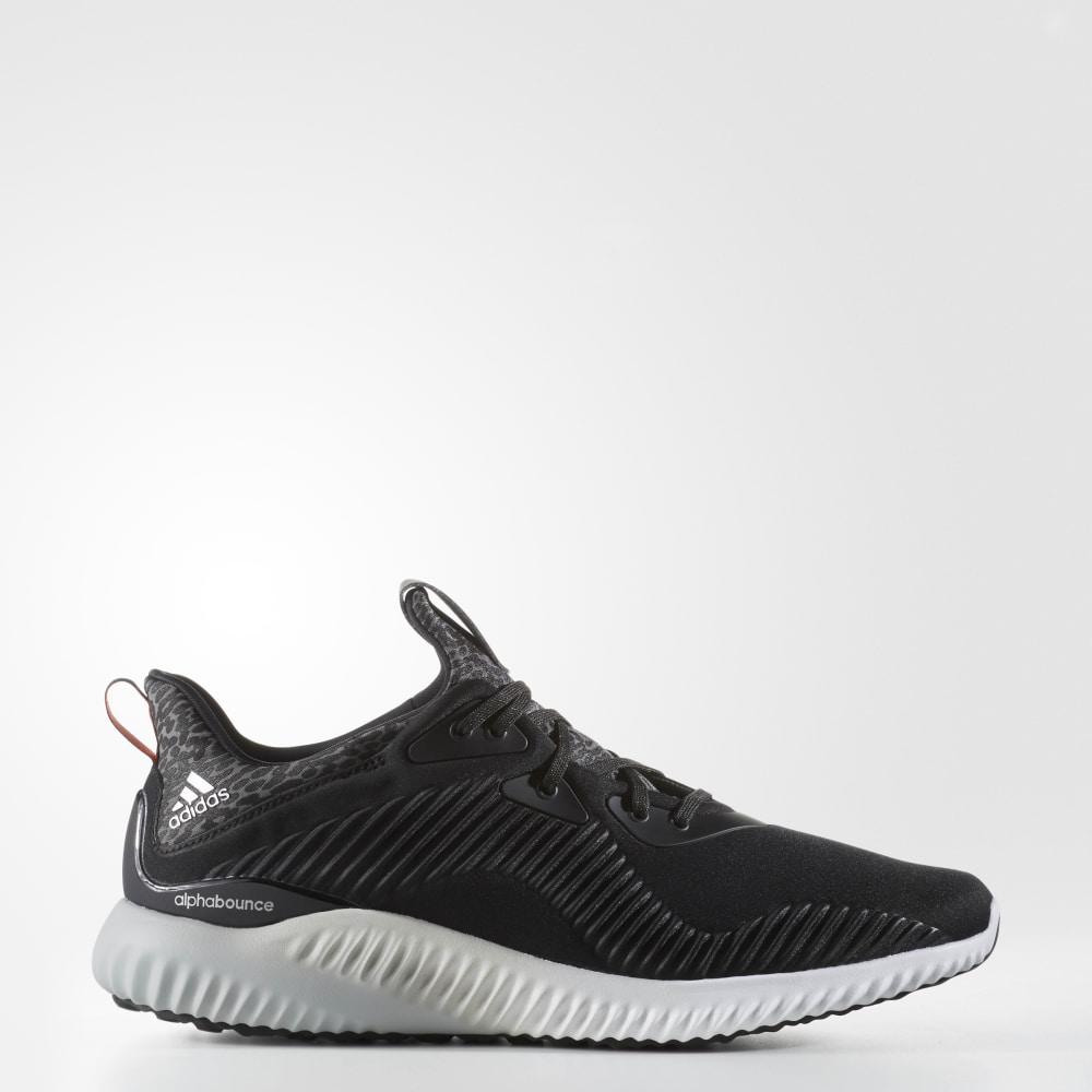 Adidas Men's Alphabounce Running Shoes Black/Silver Metal/White Ireland B42744